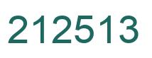 Number 212513 green image
