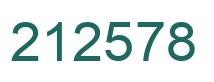 Number 212578 green image