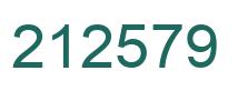 Number 212579 green image