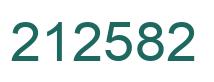 Number 212582 green image