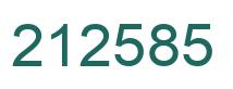 Number 212585 green image