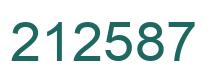 Number 212587 green image