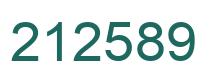 Number 212589 green image