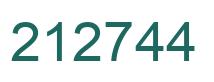 Number 212744 green image