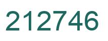 Number 212746 green image