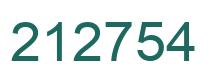 Number 212754 green image