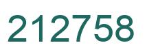 Number 212758 green image