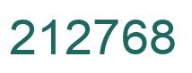 Number 212768 green image