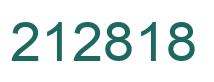 Number 212818 green image