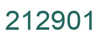 Number 212901 green image