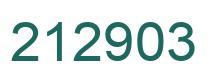 Number 212903 green image