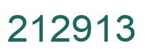 Number 212913 green image