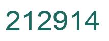 Number 212914 green image
