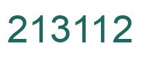 Number 213112 green image