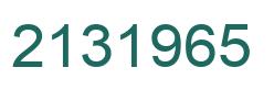 Number 2131965 green image
