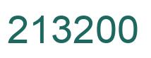 Number 213200 green image