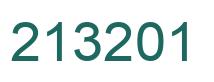 Number 213201 green image