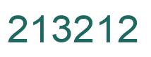 Number 213212 green image