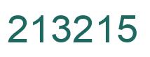 Number 213215 green image