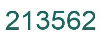 Number 213562 green image