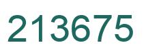 Number 213675 green image