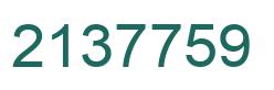 Number 2137759 green image