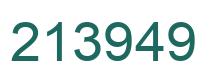 Number 213949 green image