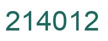Número 214012 imagen verde