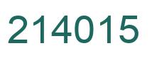 Number 214015 green image