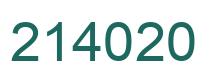 Number 214020 green image