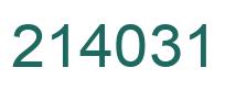 Number 214031 green image