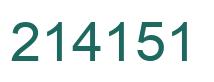 Number 214151 green image