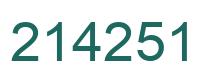 Number 214251 green image