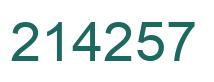 Número 214257 imagen verde