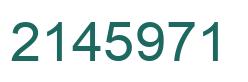 Number 2145971 green image