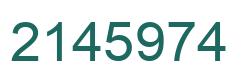 Number 2145974 green image