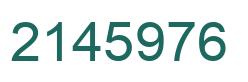 Number 2145976 green image