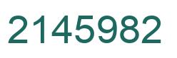 Number 2145982 green image