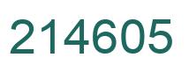 Number 214605 green image