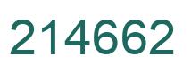 Number 214662 green image