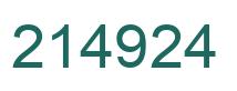 Number 214924 green image