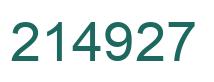 Number 214927 green image