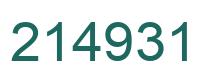 Number 214931 green image