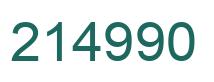Number 214990 green image