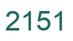 Number 2151 green image