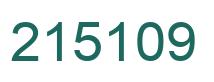 Number 215109 green image