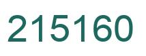 Number 215160 green image