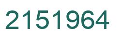 Number 2151964 green image