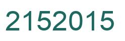 Número 2152015 imagen verde