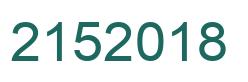 Number 2152018 green image